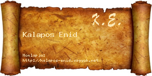 Kalapos Enid névjegykártya